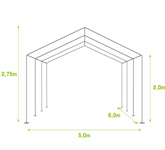 PVC PARTYTENT 5X6M DELUXE 2.0 - Foto 2