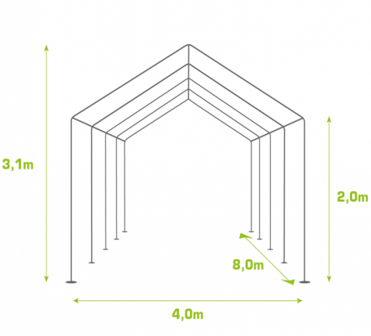 PVC PARTYTENT 4X8M DELUXE 2.0 - Foto 2