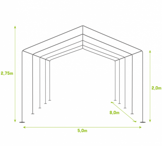 PVC PARTYTENT 5X8M DELUXE 2.0 - Foto 2