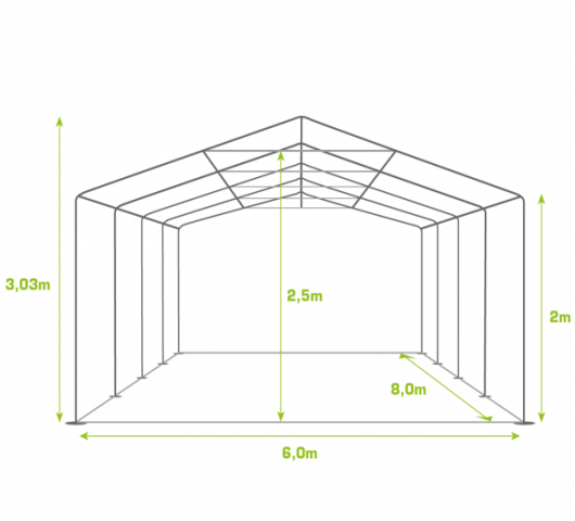 PVC PARTYTENT 6X8M DELUXE PLUS 2.0 - Foto 2