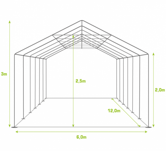 PVC PARTYTENT 6X12M DELUXE PLUS 2.0 - Foto 2