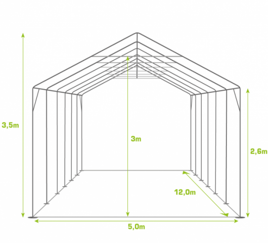 PVC PARTYTENT 5X12M ELITE 2.6 - Foto 2