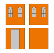ZIJWANDENSET MET DRAAGTAS - KERKRAMEN - 2,5X2,5M - POLYESTER