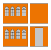 ZIJWANDENSET MET DRAAGTAS - KERKRAMEN - 4X6M - POLYESTER