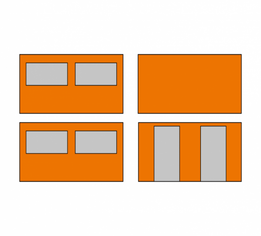 ZIJWANDENSET MET DRAAGTAS - 5X5M - POLYESTER - Foto 1