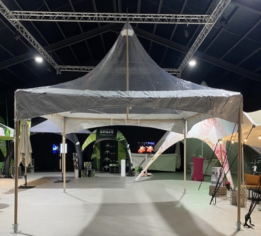 PAGODE KEDER TENT MET PANORAMA DAKZEIL - INCL ZIJWANDEN - 3X3M - Foto 3