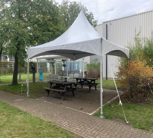 PAGODE KEDER TENT RONDE PALEN - ZONDER ZIJWANDEN - 3X3M - Foto 2