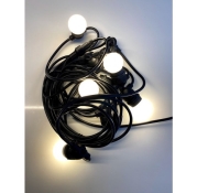 Set Lichtsnoer 10m + 10 LED lampen / Melk wit (mat)