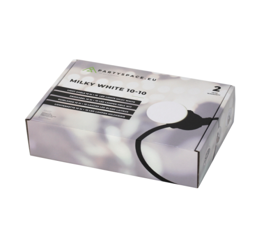 Set Lichtsnoer 10m + 10 LED lampen / Melk wit (mat) - Foto 3