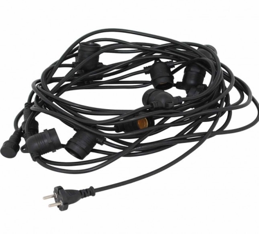 Lichtsnoer 10 meter / 20 fittings (lampen NIET inbegrepen) - Foto 1