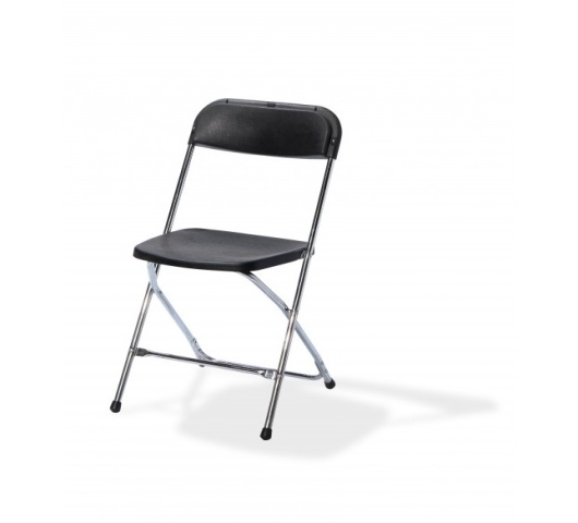 50 klapstoelen / Zwart-Chrome - Foto 1